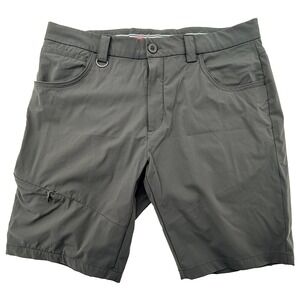 Kyodan Outdoor Mens 32 Hiking Shorts Gray Stretch Nylon Spandex Hybrid Zip Pocke